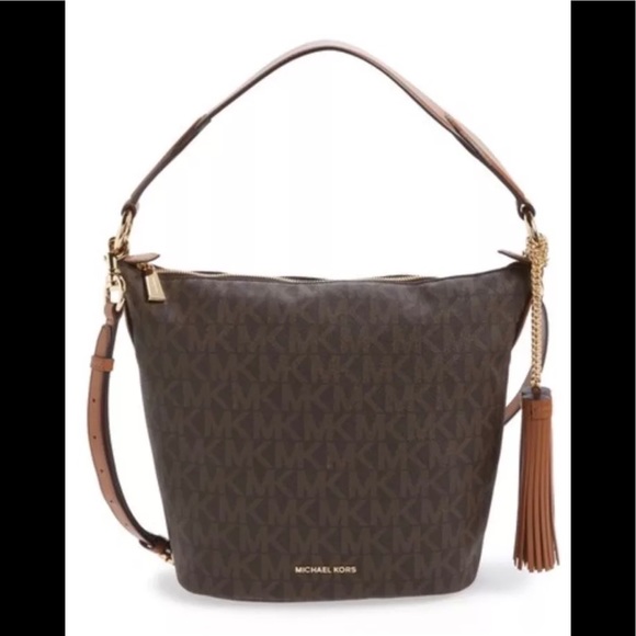 NWT Michael Kors Convertible Shoulder Bag MK Logo - Picture 10 of 11